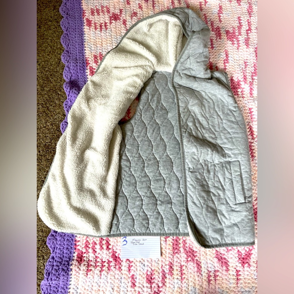 Gray hooded Maurice’s vest
